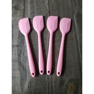 Silicone Spatula 4 pc Pink Kitchen Baking Cooking Food Scraping Barbiecore Party